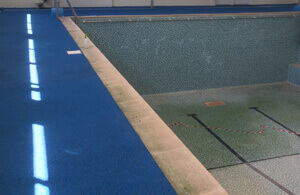 A Chemical and Impact resistant polyurethane crumb Pool flooring system installed in Ashby Grammar School.