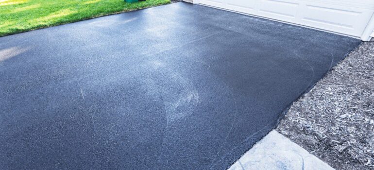 A tarmac driveway representing the difference vs a resin driveway.